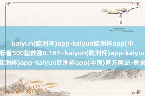 kaiyun(欧洲杯)app-kaiyun欧洲杯app(中国)官方网站-登录入口标普500指数涨0.16%-kaiyun(欧洲杯)app-kaiyun欧洲杯app(中国)官方网站-登录入口
