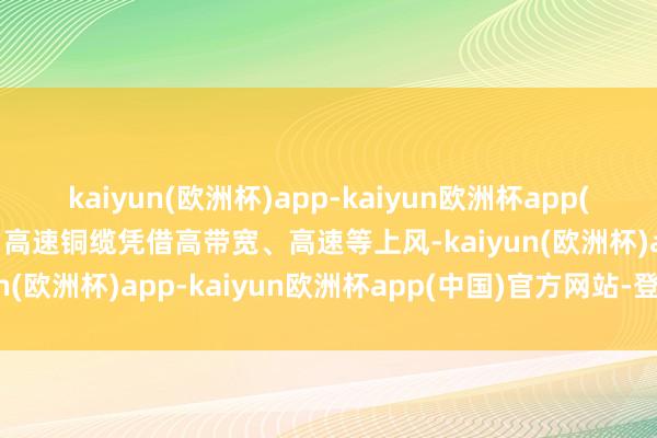 kaiyun(欧洲杯)app-kaiyun欧洲杯app(中国)官方网站-登录入口高速铜缆凭借高带宽、高速等上风-kaiyun(欧洲杯)app-kaiyun欧洲杯app(中国)官方网站-登录入口